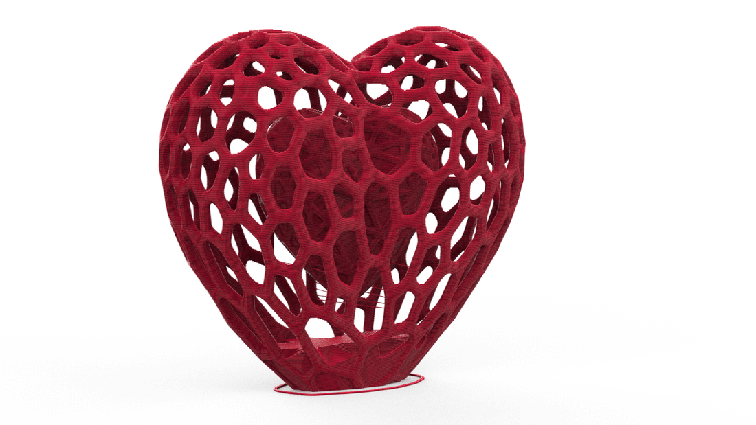 An intricate Love Heart design
